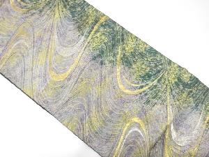 引き箔　流水模様織り出し袋帯